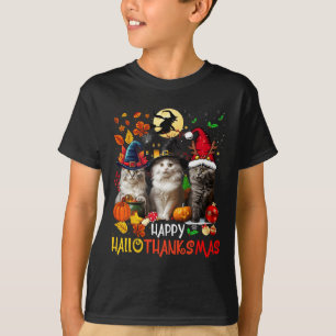 T-shirt Halloween Thanksgiving Noël Joyeux Hallomerci