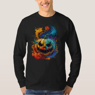 T-shirt Halloween Tie Dye Citrouille Jack-o'-lantern Enfan