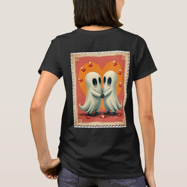 T-shirt Halloween Timbre éffrayant (Dos)