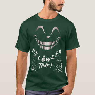 T-shirt Halloween Time Evil Funny Smiling Spooky Pumpkin F