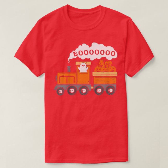 T-shirt Halloween Train Boo Funny Ghost Pumkin ToddlerBoy (Design devant)