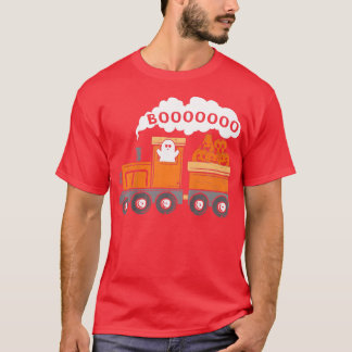 T-shirt Halloween Train Boo Funny Ghost Pumkin ToddlerBoy
