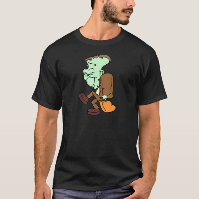 T-shirt Halloween traite Frankenstein (Devant)