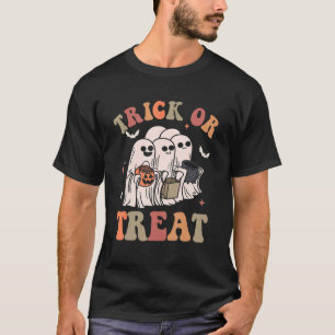 T-shirt Halloween Trick Or Treat Saison Fantôme Époqué