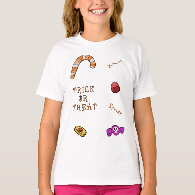 T-shirt Halloween Trick ou Treat (Devant)