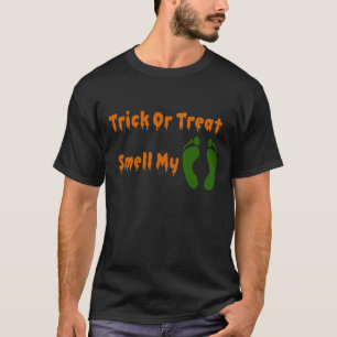 T-shirt Halloween Tricoter ou Traiter sentir mes pieds