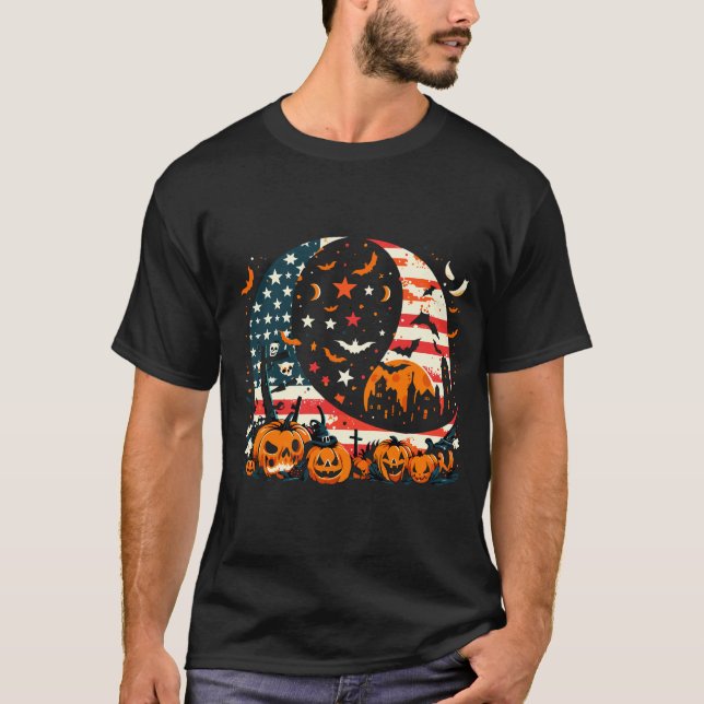 T-shirt Halloween USA  (Devant)