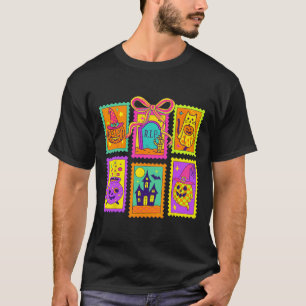 T-shirt Halloween Vibes Timbres Coquette Bow Citrouille So