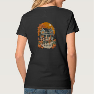 T-shirt Halloween Vibrant Bleu pourpre Frottant Cosmique