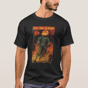 T-shirt Halloween Vintage C'est La Saison Citrouille Sans