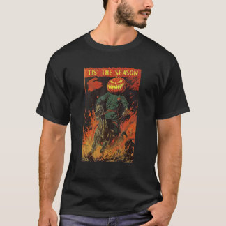 T-shirt Halloween Vintage C'est La Saison Citrouille Sans
