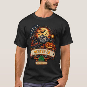 T-shirt Halloween Vintage Denver CO Citrouille Fierté Épou