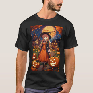 T-shirt Halloween Vintage Little Witch