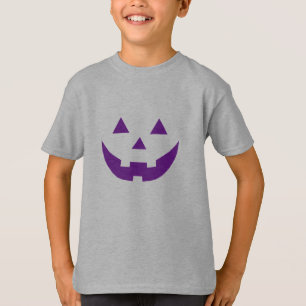 T-shirt Halloween violet Jack-o'-lantern citrouilles enfan