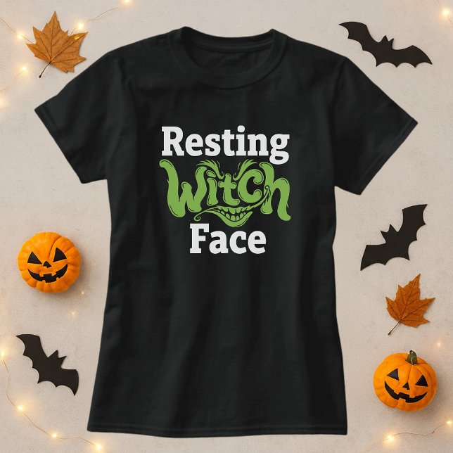 T-shirt Halloween visage de la sorcière de repos (Créateur téléchargé)