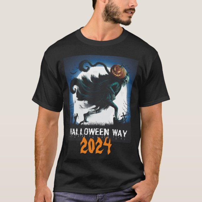 T-shirt HALLOWEEN WAY : Le chemin Éffrayant vers l'avant (Devant)