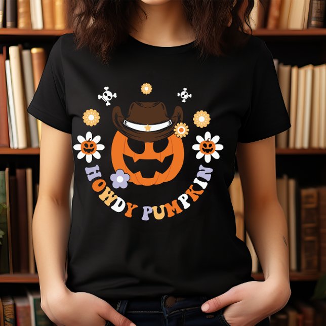T-SHIRT HALLOWEEN WILD WEST HOWDY CITROUILLE COWBOY (Créateur téléchargé)