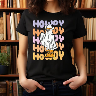 T-SHIRT HALLOWEEN WILD WEST HOWDY COWBOY ÉFFRAYANT GHOST