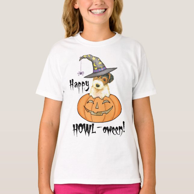 T-shirt Halloween Wire Fox Terrier (Devant)