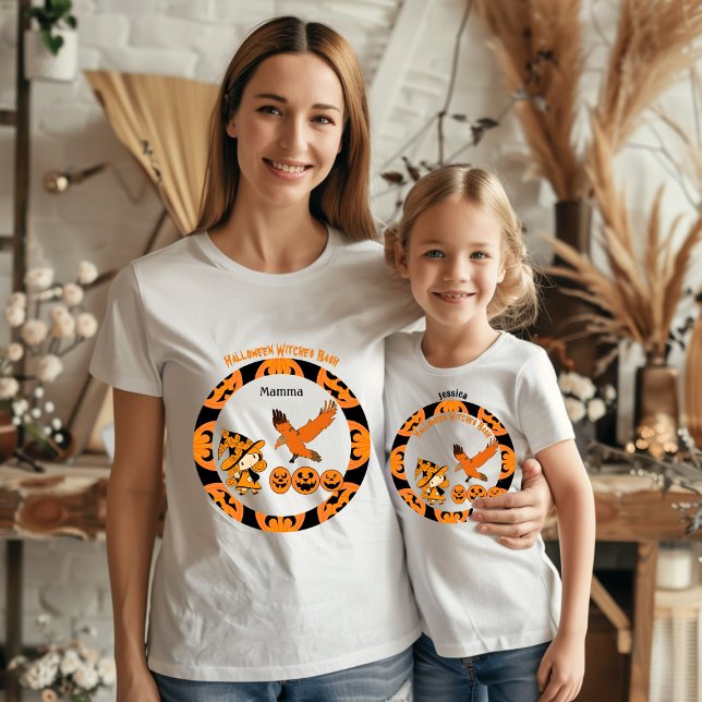 T-Shirt Halloween Witch Bash Jack-o'-lantern Fille d'anniv (Halloween Witch Bash Jack O Lantern Birthday Girl T-Shirt)