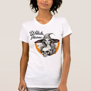 T-shirt Halloween Witch et Skeleton Witch S'il vous plaît