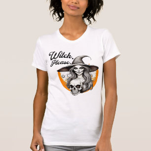 T-shirt Halloween Witch et Skeleton Witch S'il vous plaît