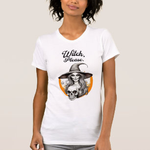 T-shirt Halloween Witch et Skeleton Witch S'il vous plaît