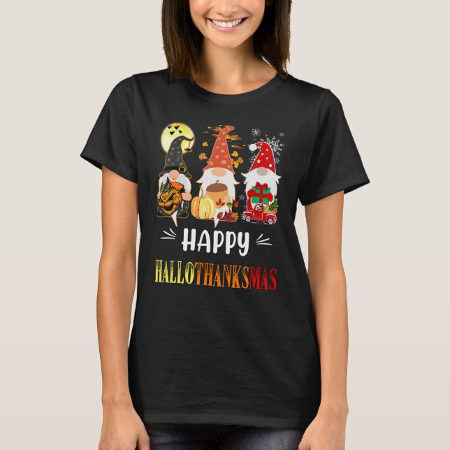 T-shirt Halloween Witch Momster Halloween Gnomes Scary Spo (Devant)