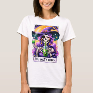 T-shirt Halloween Witch Skeleton