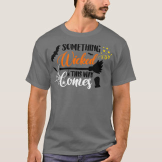 T-shirt Halloween Witch Slogan Quelque Chose De Mal De Cet