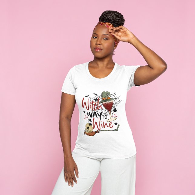 T-SHIRT HALLOWEEN WITCH WAYS TO THE WINE | AMATEUR DE VIN (Créateur téléchargé)