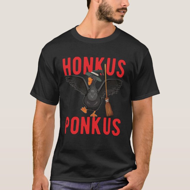 T-shirt Halloween Witches Duck Cute Honkus Ponkus (Devant)