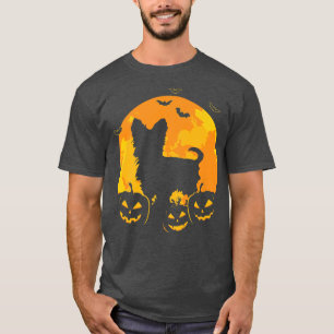 T-shirt Halloween Yorkshire Terrier Jack-o'-lantern Chien