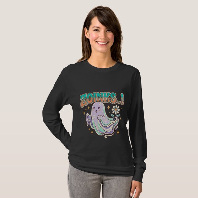 T-Shirt Halloween ZOINKS Fantôme Pastel Holographi (Devant entier)