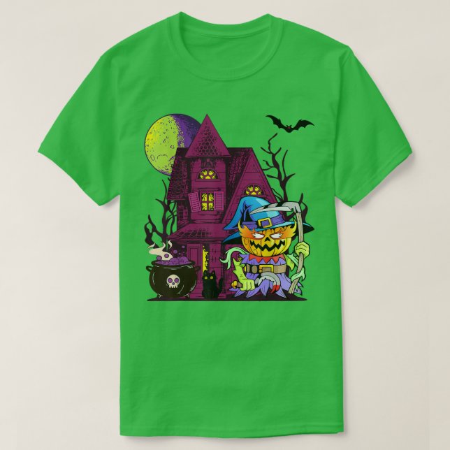 T-shirt Halloween Zombie Evil Tueur Demon Citrouille Horre (Design devant)