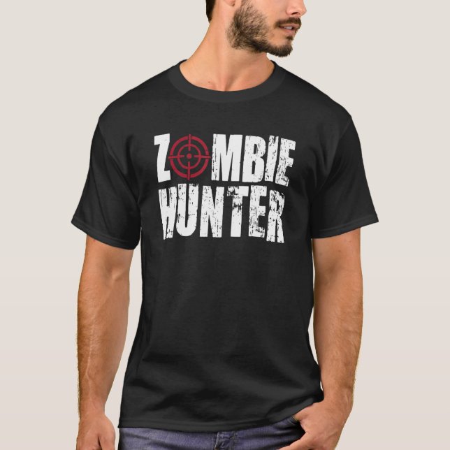 T-shirt Halloween Zombie Hunter Zombies (Devant)