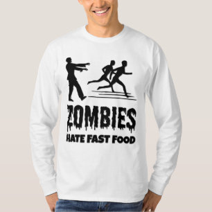 T-shirt Halloween Zombies Hate Fast Food Joggers Drôle