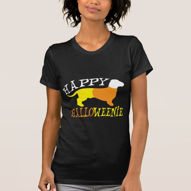 T-shirt Halloweenie heureux (Devant)