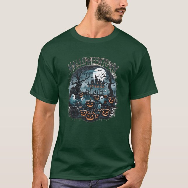 T-shirt Halloweentown rétro (Devant)