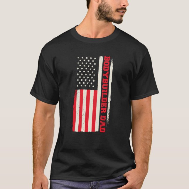 T-shirt Haltérophile Patriotique Musculation Corps Workout (Devant)