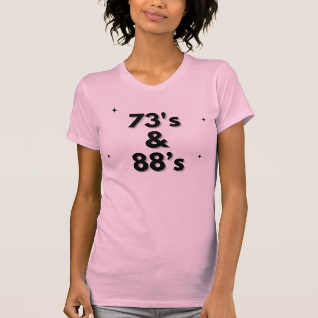 T-shirt Ham Radio 73 & 88's (Devant)