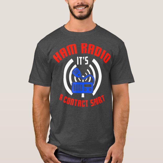 T-shirt Ham Radio Contact Sport (Devant)