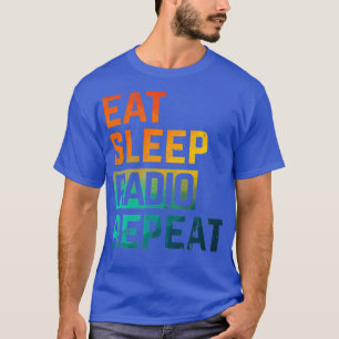 T-shirt Ham radio Eat Sleep Repeat Watercolor
