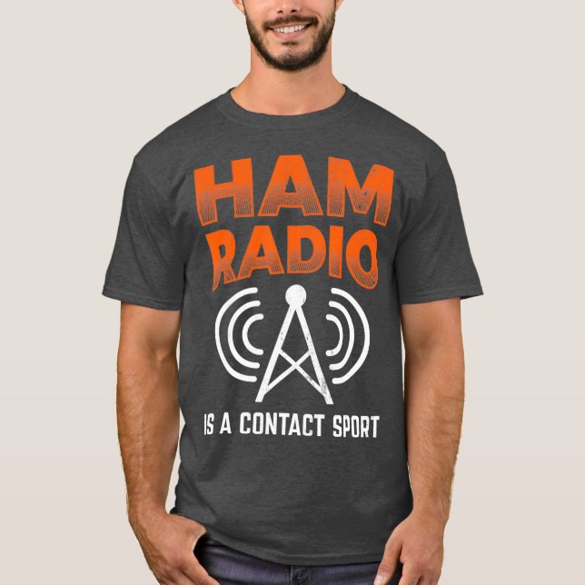 T-shirt Ham Radio Est Un Contact Sport Morse Code Opérateu (Devant)
