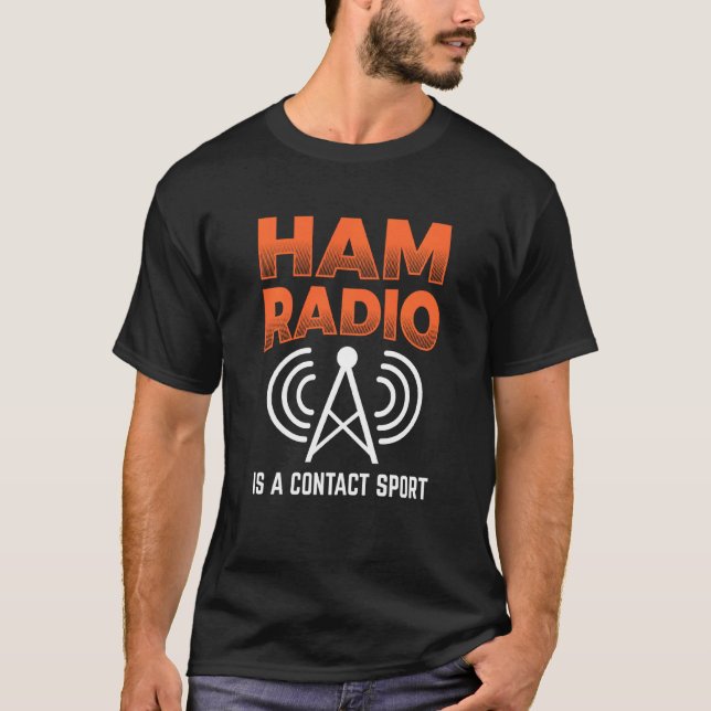 T-shirt Ham Radio Est Un Contact Sport Morse Code Opérateu (Devant)