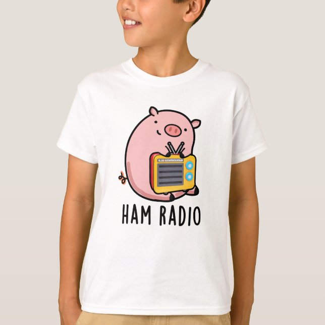 T-shirt Ham Radio Funny Pig Pun (Devant)