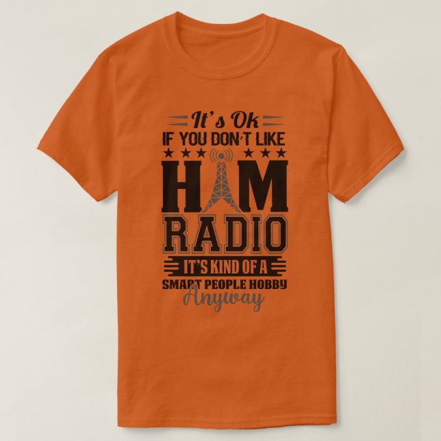 T-shirt Ham Radio Funny smart people hob (Design devant)
