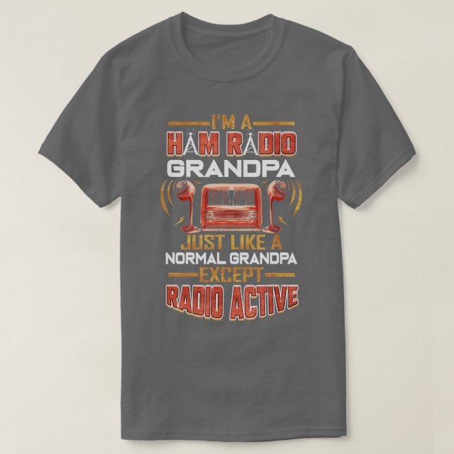 T-shirt Ham Radio grand-père Amateur Radio grand-père (Design devant)