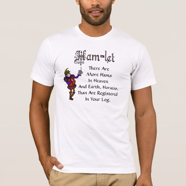 T-shirt Ham Radio Hamlet Journal des citations Refait T-sh (Devant)