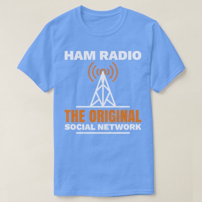 T-shirt Ham Radio Le Réseau Social Original (Design devant)